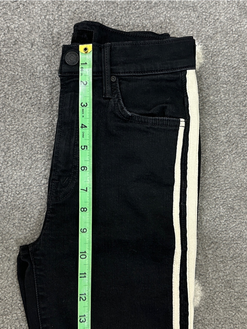 MOTHER insider crop step fray guilty racer denim jeans - Picture 9 of 14